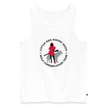 Wolf conservation team - Men's Premium Organic Tank Top - white - Front - AI Model Male 178 light (178cm)