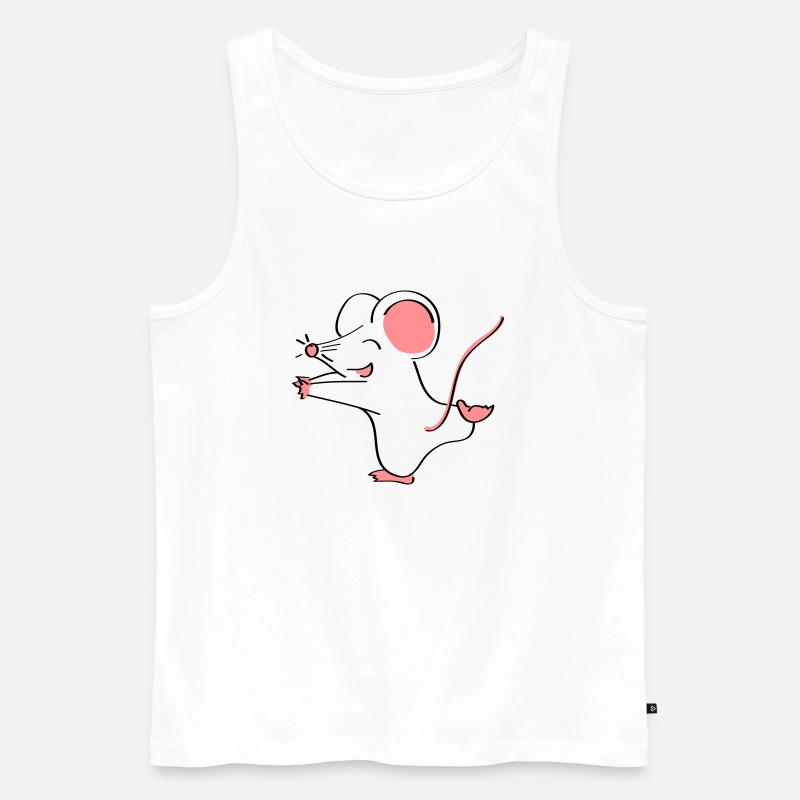 Mäusepaar Teil 1 - Männer Premium Bio Tank Top - Weiß