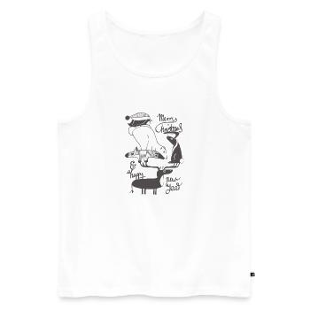 pyramide - Männer Premium Bio Tank Top - Weiß - Vorne - Michal (187cm)