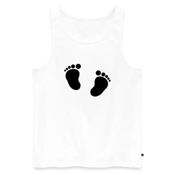 baby_fuesse_1__f1 - Männer Premium Bio Tank Top - Weiß - Vorne - Michal (187cm)