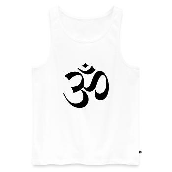 om_zeichen__f1 - Männer Premium Bio Tank Top - Weiß - Vorne - AI Model Male 178 light (178cm)