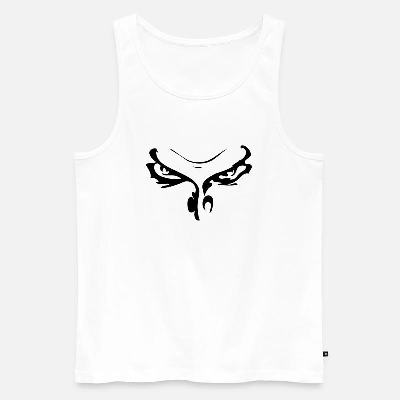 Böser Blick - Männer Premium Bio Tank Top - Weiß