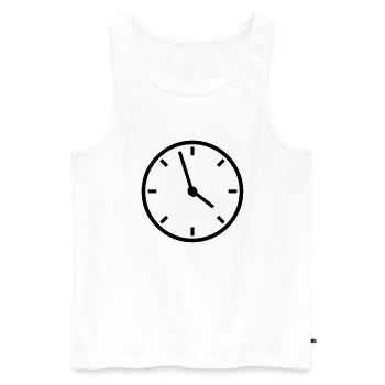 uhr_f1 - Männer Premium Bio Tank Top - Weiß - Vorne - Michal (187cm)