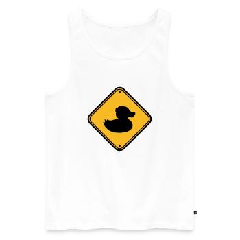 zone shield prohibited note danger caution - Men's Premium Organic Tank Top - white - Front - AI Model Male 178 light (178cm)