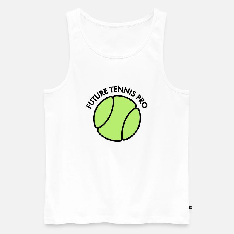 Tennis - Männer Premium Bio Tank Top - Weiß