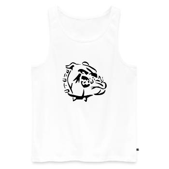 Bulldogge - Männer Premium Bio Tank Top - Weiß - Vorne - Michal (187cm)