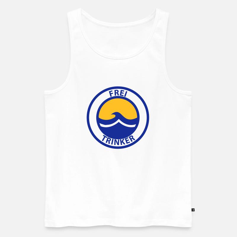 Freitrinker - Männer Premium Bio Tank Top - Weiß