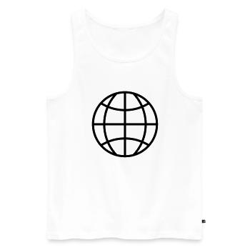 geo_logo_f1 - Men's Premium Organic Tank Top - white - Front - Michal (187cm)