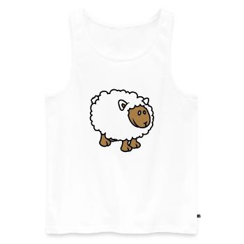 Sheep - Men's Premium Organic Tank Top - white - Front - Michal (187cm)