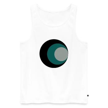 Kreise - Männer Premium Bio Tank Top - Weiß - Vorne - AI Model Male 178 light (178cm)