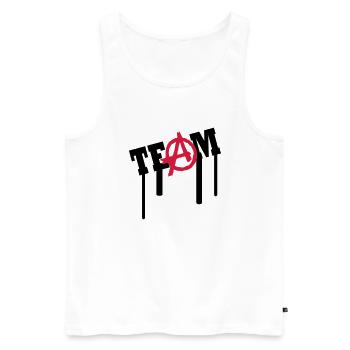 a team graffiti - Männer Premium Bio Tank Top - Weiß - Vorne - AI Model Male 178 light (178cm)
