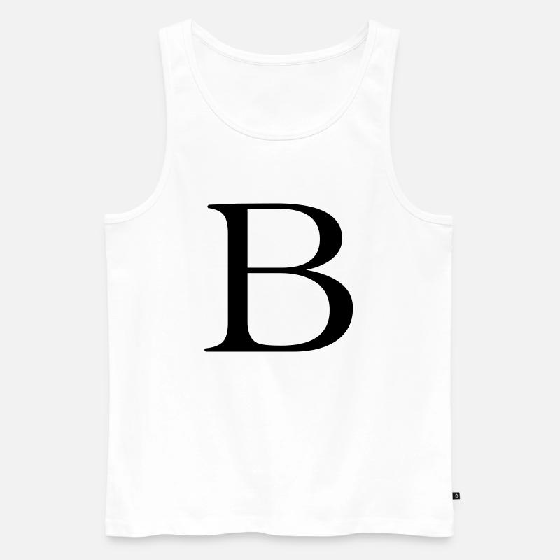 B - Männer Premium Bio Tank Top - Weiß