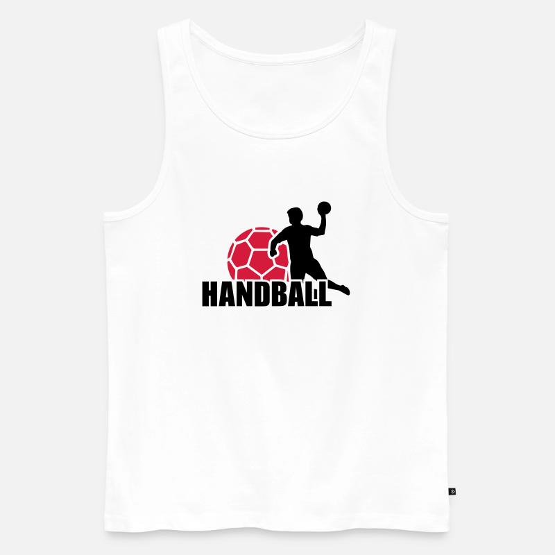 Handball - Männer Premium Bio Tank Top - Weiß