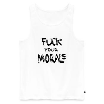 fuck your morals FEMEN - Männer Premium Bio Tank Top - Weiß - Vorne - Michal (187cm)