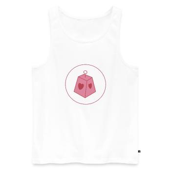 Lucky bear weight - Men's Premium Organic Tank Top - white - Front - Michal (187cm)