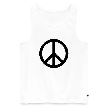 Peace - Männer Premium Bio Tank Top - Weiß - Vorne - AI Model Male 178 light (178cm)