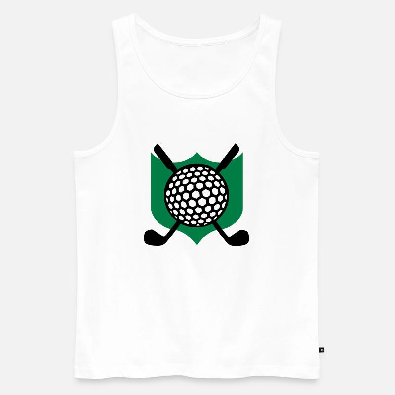 Golf - Männer Premium Bio Tank Top - Weiß