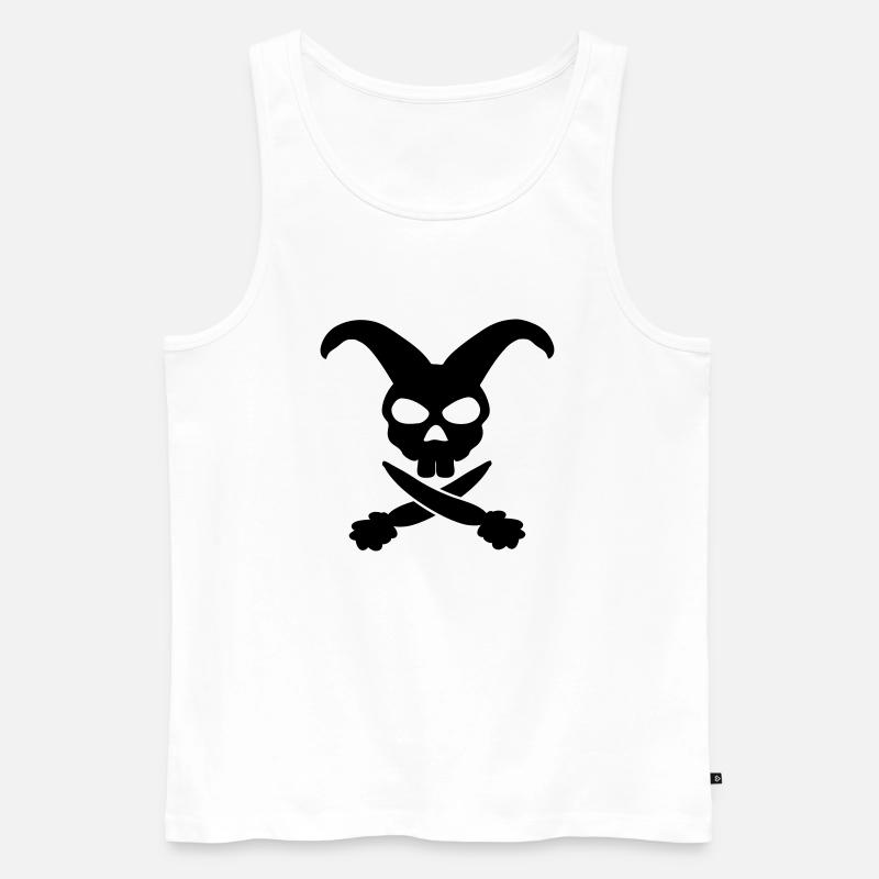 rabbit skull - Männer Premium Bio Tank Top - Weiß