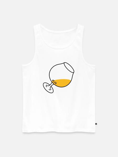 Cognacglas - Männer Premium Bio Tank Top - Weiß