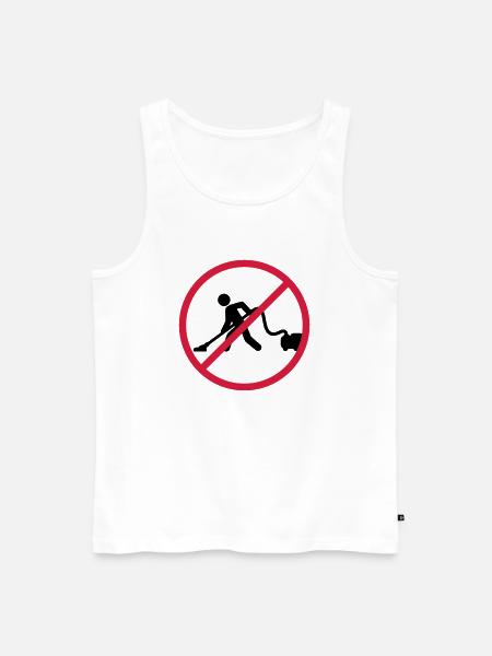 No Vacuuming - Men's Premium Organic Tank Top - white