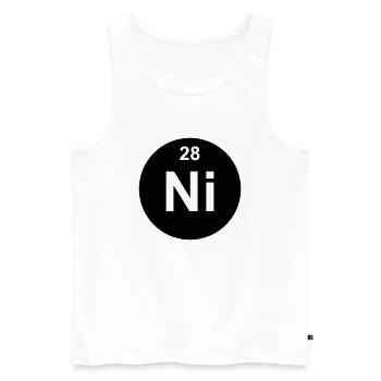 Nickel (Ni) (element 28) - Men's Premium Organic Tank Top - white - Front - AI Model Male 178 light (178cm)