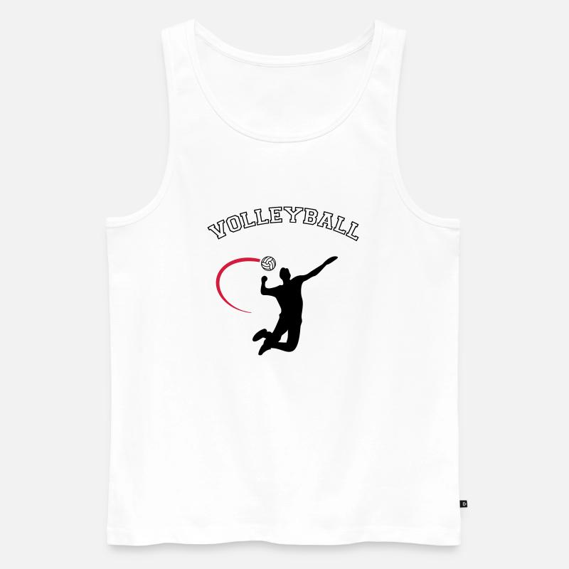 volleyball - Männer Premium Bio Tank Top - Weiß