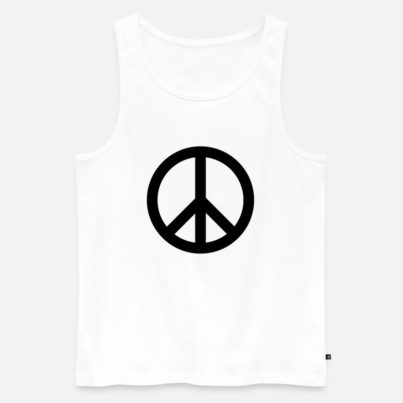 Peace Frieden - Männer Premium Bio Tank Top - Weiß