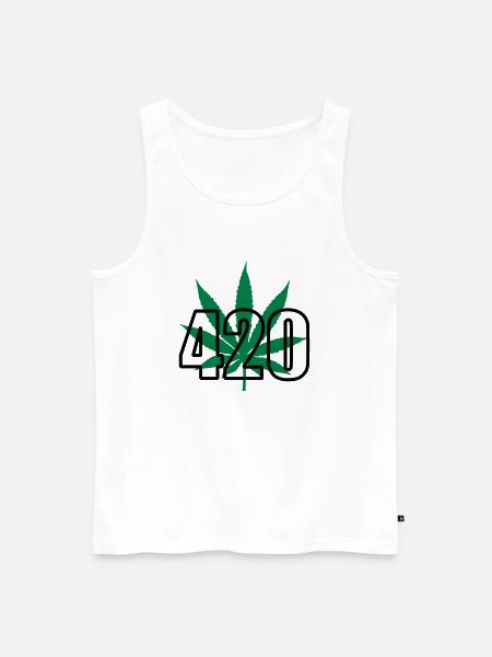420 cannabis - Men's Premium Organic Tank Top - white