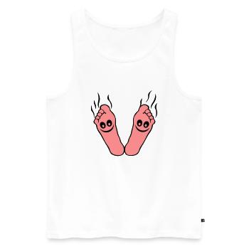 Riechen fuß raucht geruch 1 - Männer Premium Bio Tank Top - Weiß - Vorne - Michal (187cm)