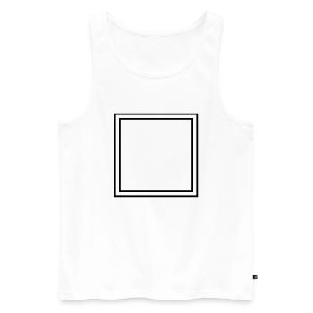 Frame - Men's Premium Organic Tank Top - white - Front - AI Model Male 178 light (178cm)