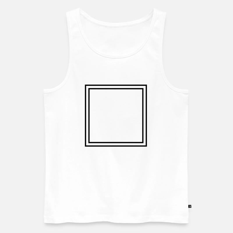 Frame - Männer Premium Bio Tank Top - Weiß