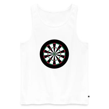 Dart Board - Männer Premium Bio Tank Top - Weiß - Vorne - AI Model Male 178 light (178cm)