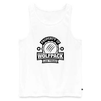 property_of_wolfpack_1_f1 - Débardeur bio Premium Homme - blanc - Devant - Michal (187cm)
