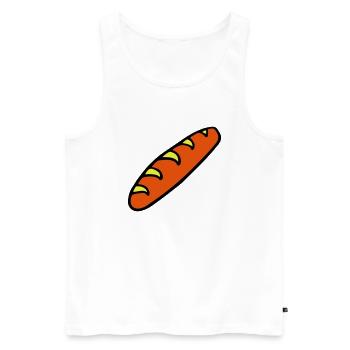bread baguette baker food bakery - Men's Premium Organic Tank Top - white - Front - Michal (187cm)