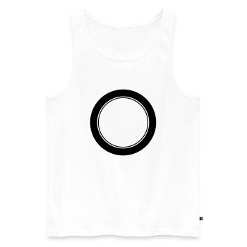 Logo / / Anniversary Emblem / / team / / Club - Men's Premium Organic Tank Top - white - Front - Michal (187cm)