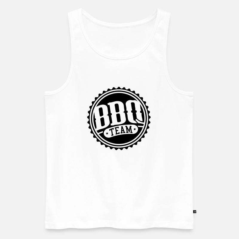 bbq_team_ti1 - Männer Premium Bio Tank Top - Weiß