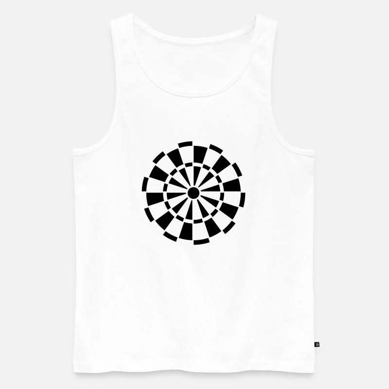 Darts - Männer Premium Bio Tank Top - Weiß