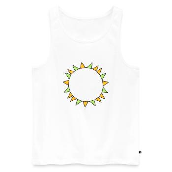 colorful garland circle ring round frame party dekora - Men's Premium Organic Tank Top - white - Front - AI Model Male 178 light (178cm)