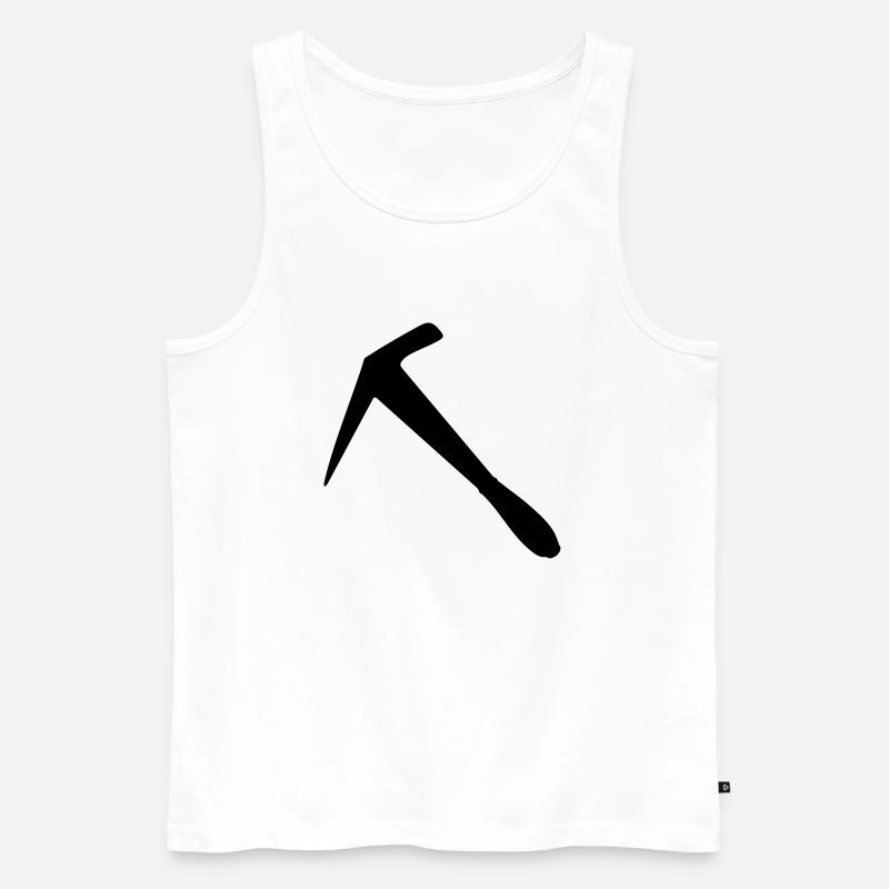 Schieferhammer Dachdecker - Männer Premium Bio Tank Top - Weiß