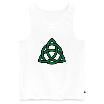 Celtic knot - Männer Premium Bio Tank Top - Weiß - Vorne - AI Model Male 178 light (178cm)