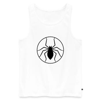 Circle Spider Logo Design - Men's Premium Organic Tank Top - white - Front - AI Model Male 178 light (178cm)