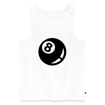 Billard - Männer Premium Bio Tank Top - Weiß - Vorne - AI Model Male 178 light (178cm)