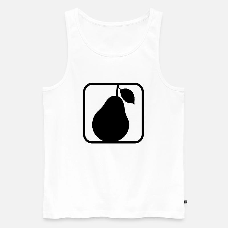 Pear Logo - Männer Premium Bio Tank Top - Weiß
