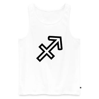 Schütze - Männer Premium Bio Tank Top - Weiß - Vorne - AI Model Male 178 light (178cm)