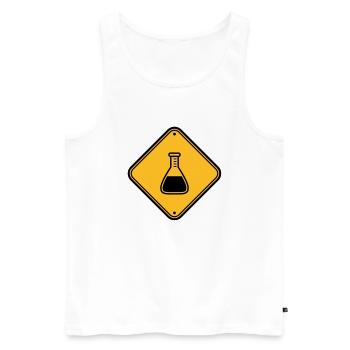vorsicht wissenschaft schild hinweis achtung flues - Männer Premium Bio Tank Top - Weiß - Vorne - AI Model Male 178 light (178cm)