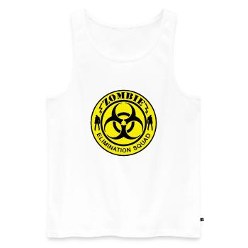 zombie_elimination_squad - Men's Premium Organic Tank Top - white - Front - Michal (187cm)