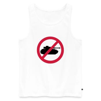 Panzer - Männer Premium Bio Tank Top - Weiß - Vorne - Michal (187cm)