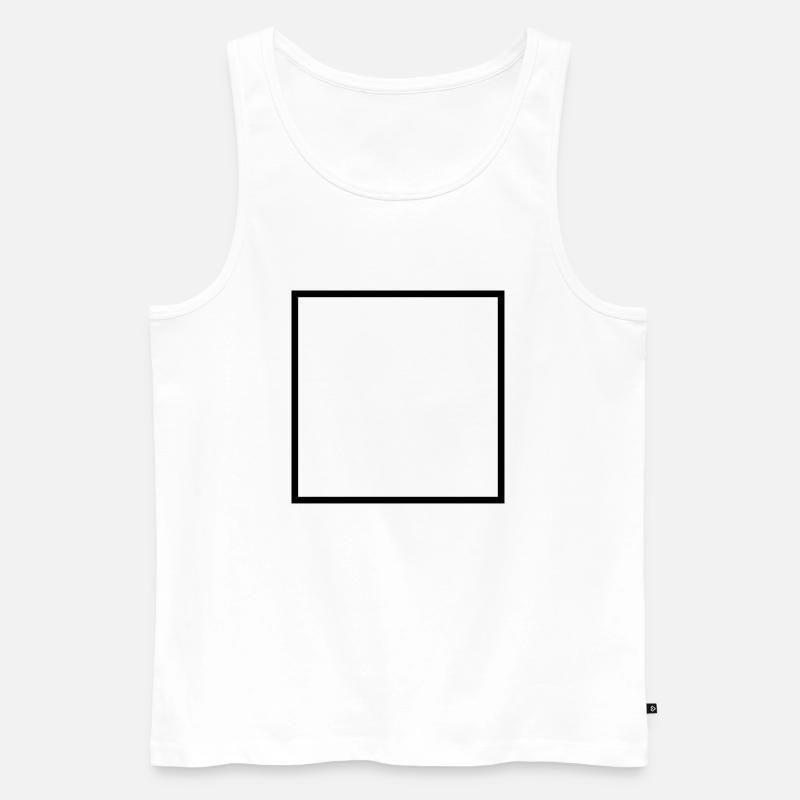 quadrat_f1 - Männer Premium Bio Tank Top - Weiß