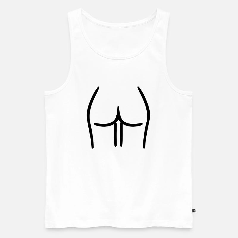 Po - Männer Premium Bio Tank Top - Weiß