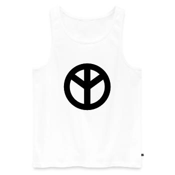 Peace - Männer Premium Bio Tank Top - Weiß - Vorne - Michal (187cm)